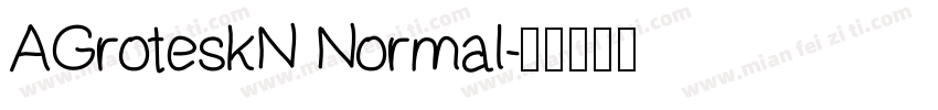 AGroteskN Normal字体转换